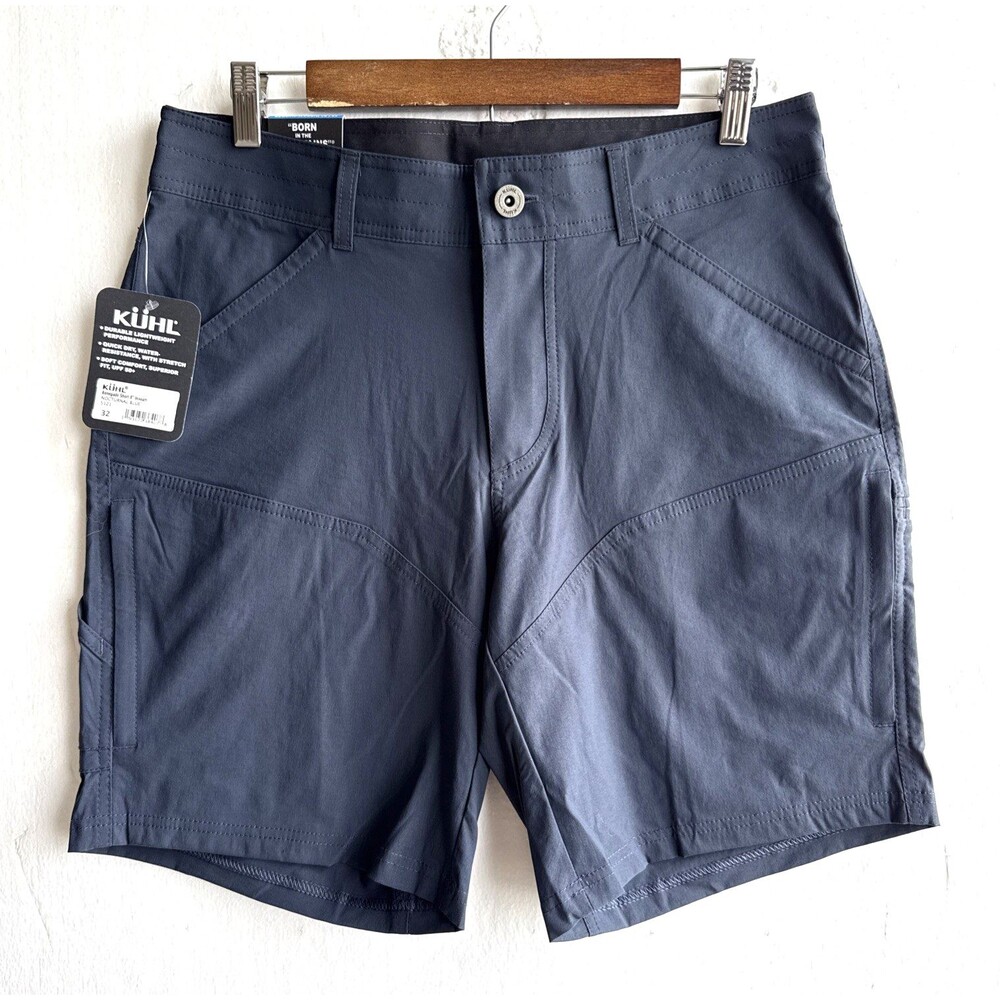 NWT Kuhl Renegade Shorts Men's 32x8 Nocturnal Blue Hiking Lightweight Stretch